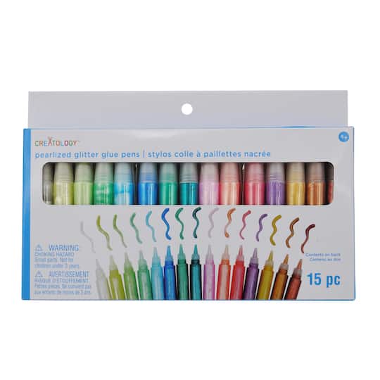 12 Packs: 15 ct. (180 total) Pearlized Glitter Glue Pens by Creatology™